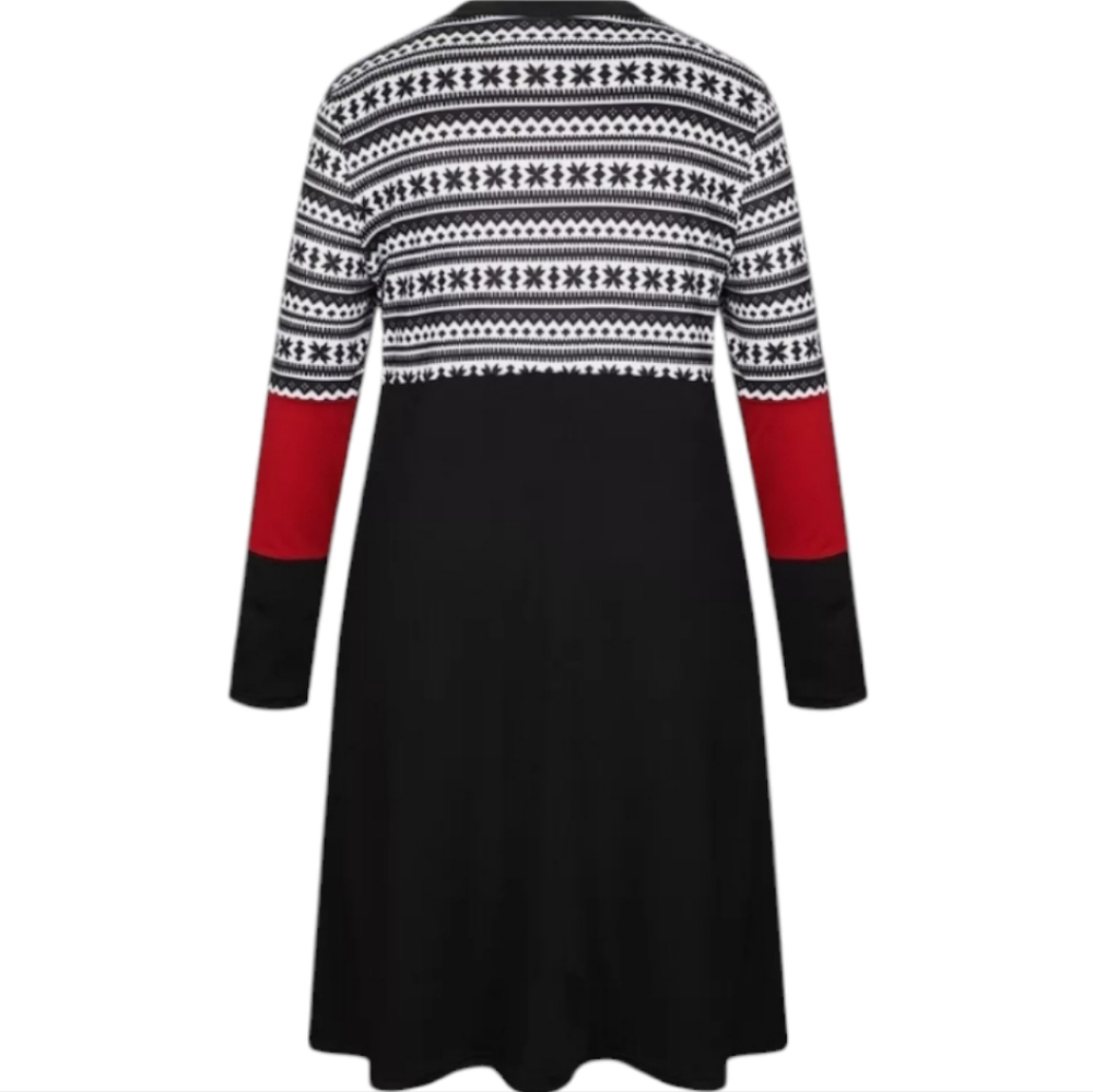 Nordic Fair Isle Open Front Sweater Cardigan - Picture 2 of 13